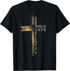 John 3:16 Christian Cross Bible T-Shirt
